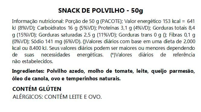Snack de Polvilho Assado - 50g - Imagem 2